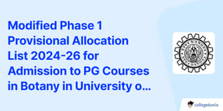 Modified Phase 1 Provisional Allocation List 2024-26 for Admission to PG Courses in Botany in University of Burdwan Released, Check Direct Link Here